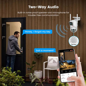 Cámara de <span class=keywords><strong>Vigilancia</strong></span> <span class=keywords><strong>Wifi</strong></span> para Exteriores con Doble Lente de 4MP, Doble Pantalla, Seguimiento Automático de Personas con IA, Protección de Seguridad, Cámara PTZ - Product Image 3