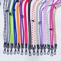 Cordon de téléphone tressé en nylon de 8 mm d'épaisseur avec clip, sangle anti-perte pour le cou et le poignet, pour appareil photo, iPhone, voyage, extérieur