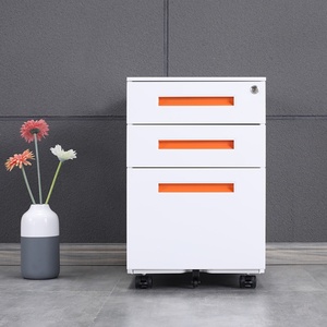 Custom Modern Steel 3-<b>Drawer</b> Mobile Pedestal File Cabinet Office Storage Cabinets for <b>Workshop</b> Warehouse Kitchen Hotel - Product Image 1