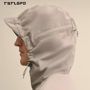 Ensemble coupe-vent à capuche demi-zip personnalisé OEM pour homme – Léger, minimaliste, décontracté, deux pièces, style streetwear - Product Image 4