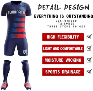 Kit de entrenamiento personalizado para equipos de <span class=keywords><strong>fútbol</strong></span>, uniforme de <span class=keywords><strong>fútbol</strong></span>, camisetas de calidad china, venta al por mayor - Product Image 3