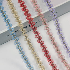 Perles décoratives en forme de dentelle avec chaîne métallique, style cœur, <span class=keywords><strong>accessoires</strong></span> de vêtement pour robe de mariée, sac et décoration de bijoux - Product Image 1