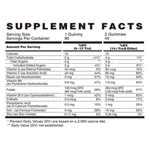 Private Label Strawberry 90 Count <strong>Multivitamin</strong> Vegan Iron Gummies Supplements for Women and Kids - Product Image 3