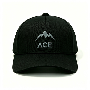 Seamless One-Piece Molded Mesh 5-Panel Baseball <b>Cap</b> Unisex Breathable Structured Sport Hat 3D <b>Mountain</b> Embroidery Letter OEM ODM - Product Image 5