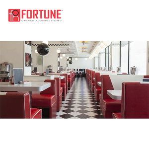 Americano <span class=keywords><strong>diner</strong></span> stand in pelle ristorante booth retro ristorante mobili - Product Image 5