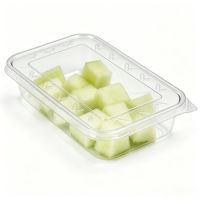 Emballages personnalisés, sûrs, jetables, recyclables, boîtes en plastique PET transparentes pour biscuits, gâteaux, pain, fruits, noix, emballages alimentaires avec couvercles