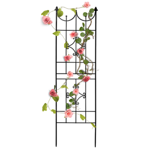 Haute qualité écologique fer <span class=keywords><strong>serre</strong></span> plante treillis jardin obélisque meubles noir métal acier arc jardin porte 3D - Product Image 4