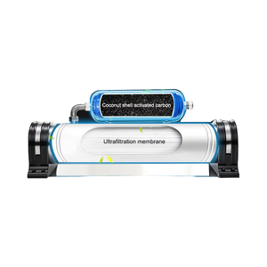 Sistema de filtración de agua debajo del fregadero de 2 etapas de fácil instalación, filtro de acero inoxidable UF y carbono, cero aguas residuales - Product Image 1