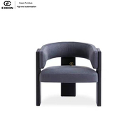 Fauteuil individuel en bois massif de style nordique de luxe, design moderne pour villa, ensemble de salon créatif, mobilier de salon