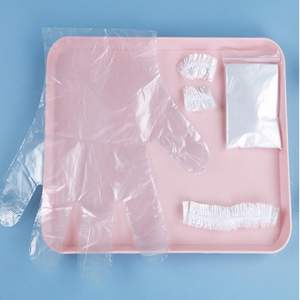 Colorant de cheveux jetable personnalisé 4 pièces outils de salon de coiffure châle de <span class=keywords><strong>traitement</strong></span> de l'huile bonnet de bain cache-oreilles gants chiffons - Product Image 4