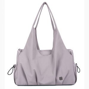 Custom Logo Solid Color Fashion Casual <b>Tote</b> <b>Bag</b> <b>With</b> Zipper <b>Large</b> Capacity Multi Layer Dry Wet Shoulder <b>Bags</b> For Women - Product Image 3