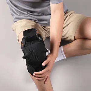 Hot Compress Therapy Elbow Brace Shoulder Wrap Knee Massage Belt Cordless Electric Heating Knee Pad Massager PMA Leg Dark Gray