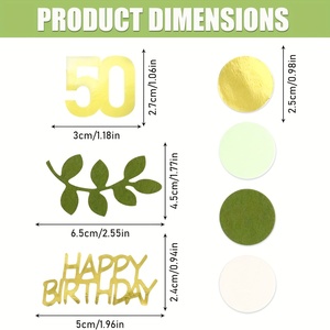 Coriandoli Verde Salvia per Buon Compleanno, Coriandoli in Lamina per Decorazioni Tavolo per Feste di 18°, 30°, 40°, 50°, 60° Compleanno - Product Image 3