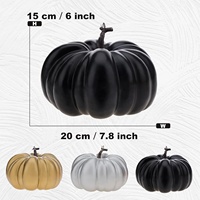 Calabazas Artificiales de Espuma Duradera de la Serie Plata de 20 cm, Hechas a Mano para Uso en Interiores, Decoración de Halloween Personalizable