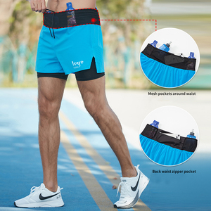 Vêtements de sport décontractés pour hommes <span class=keywords><strong>avec</strong></span> logo personnalisé en gros <span class=keywords><strong>Short</strong></span> de gym <span class=keywords><strong>avec</strong></span> poches zippées <span class=keywords><strong>Short</strong></span> de course d'entraînement <span class=keywords><strong>avec</strong></span> doublure en tissu peigné - Product Image 5