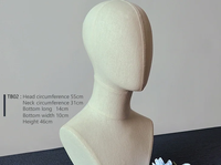 Maniquí de exhibición de alta gama para tiendas de sombreros, bufandas, joyería y ropa, con cabeza de maniquí en pose de pie para exhibición de collares y pelucas, para mujer.