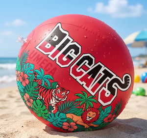 Qualité exceptionnelle, design créatif et coloré, logo personnalisé, jouets d'extérieur, ballon de plage flexible en PVC - Product Image 2