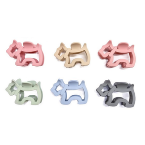 Barrettes à cheveux en plastique mat 10 cm motif chien des Highlands pour femme, accessoire de mode décontracté - Product Image 3
