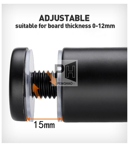 Vis publicitaires en acier inoxydable noir signe vis à entretoise attaches en verre clous de <span class=keywords><strong>miroir</strong></span> matériel de fixation de panneau d'affichage - Product Image 4