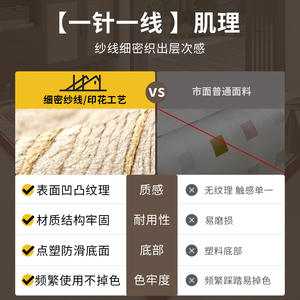 Tapis de porte Audron rectangulaire en fibre de polyester, motif floral, antidérapant, haut de gamme, pour entrée de maison, résistant aux taches, absorption rapide de l'eau - Product Image 2