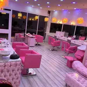 Sang Trọng Hiện Đại Beauty Salon Dầu Gội Ghế Tóc Rửa Salon Salon Hồng Ghế Massage Dầu Gội Giường