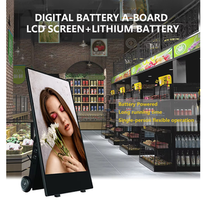 Di động có thể gập lại không thấm nước quảng cáo ngoài trời LCD kỹ thuật số Áp phích Màn hình hiển thị cho cửa hàng bán lẻ sử dụng pin hoạt động OEM 1 - Product Image 5