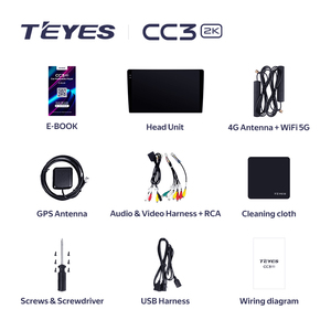 Teyes CC3 2K 4 + 32 Xe Đài Phát Thanh Màn Hình Cảm Ứng Đa Phương Tiện Video Player Navigation 4G Xe Stereo Android 1DIN 2DIN Android GPS Máy Nghe Nhạc - Product Image 4