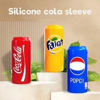 Manchon de Protection Discret en Silicone pour Canette, Écologique, Brillant, pour Coca, Sprite, Bière, 355 ml