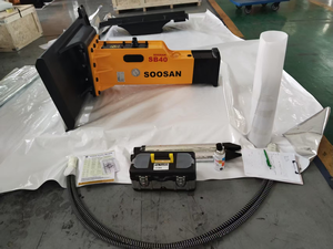 โซซาน SB40 ไฮดรอลิกเบรกเกอร์ พร้อมอุปกรณ์ต่อพ่วงสำหรับรถตักล้อยาง ตัวเครื่องหลักพร้อมใช้งาน รับประกันหนึ่งปี อะไหล่มาตรฐานรวมอยู่ด้วย - Product Image 3