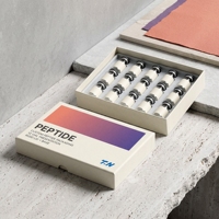 Boîte rigide personnalisée avec couvercle et base en carton gris pour flacons de peptides, 12 flacons avec doublure en éponge et impression offset, soins personnels