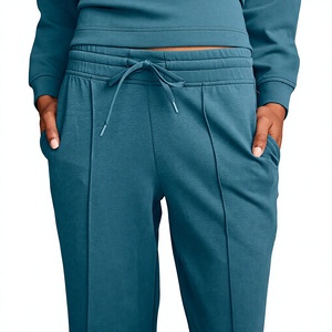 Pantalones Deportivos de Pierna Ancha para Mujer, con Logotipo Personalizado, Pantalones de Yoga de Cintura Alta, Corte Regular, de Felpa, Secado Rápido - Product Image 3