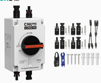 Interrupteur isolateur CC PV 1200V 32A IP66 étanche, isolateur de circuit solaire MC4 1 entrée 1 sortie pour utilisation extérieure