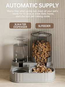 Comedouros Automáticos Inteligentes Portáteis e Ecológicos para Animais de Estimação, Dispensador de Água de Grande Capacidade, Tigelas para Cães e Gatos com Separação de Alimentos Secos e Úmidos - Product Image 4