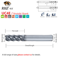 Fraise à queue plate en carbure de 4 mm de diamètre, revêtement AlCrN+, angle de hélice de 45°, longueur effective de 11 mm, pour usinage CNC, compatible OEM/ODM