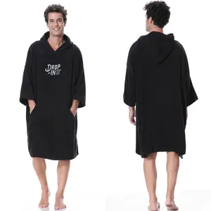 Wholesale Beach Towel Surf Changing Robe Hooded Poncho Towel for Beach,Swimming,Surfing