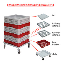 Support de rangement carré pour verres à vin, bouteilles d'épices, assiettes, verres à bière, étagère de cuisine, panier de séchage, chariot de rangement