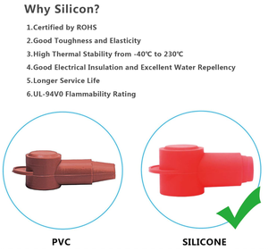 Couvercles de bornes en Silicone pour goujon de batterie d'alternateur et bloc de jonction convient aux capuchons de bornes 3/0AWG à 4/0AWG - Product Image 4