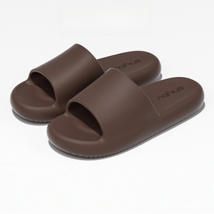 Fashionable Anti Slip Anti Odor Open Toe Knit Upper Cork/PVC Lightweight Cushioned Eco-Friendly Indoor Flip Flops All Seasons - Product Image 3