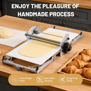 Laminadora Eléctrica de Masa para Croissants, Pizza y Hojaldre, Rodillo de Masa de Acero Inoxidable, Equipo de Panadería - Product Image 4