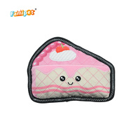 Famipet Fabricant Personnalisé En Gros Nouveau Plat Crème Glacée Gâteau Conception Doux Peluche Froissée En Peluche Chiot Jouet Pet Chien Jouet Grinçant