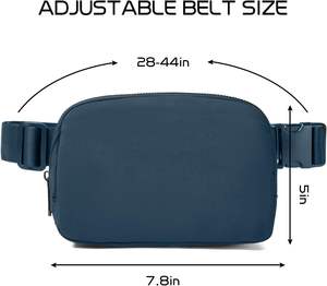 Custom Blue Multifunction Lulu Sports Anti Theft Waist Bum Belt Bag Sling Shoulder Crossbody Adjustable Fanny Pack <b>Women</b> - Product Image 2