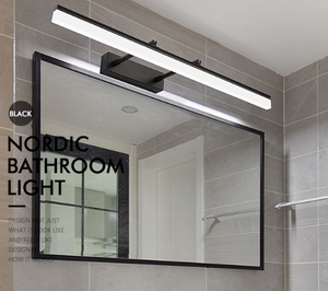 Faros LED de aluminio <span class=keywords><strong>para</strong></span> espejo, luces giratorias de ángulo ajustable de 9 W, tres colores de temperatura <span class=keywords><strong>para</strong></span> pared, luz de baño interior - Product Image 4