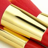 Ensemble de 10 pinceaux de maquillage ombrés, poils synthétiques, manche en bois, applicateurs pour le visage, les yeux et les lèvres, pinceaux plats, éventail, angulaires, pour le blush et le smudge