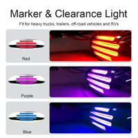Nouvelles lumières décoratives latérales pour camion WTTG, LED DC12V, haute qualité, étanches IP67, ambre rouge clair, matériau PC