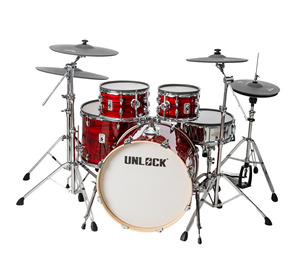 UNLOCK Red Lightning Serie Elektronisches Schlagzeug 10/12/14/16/22 Zoll Toms, 14/16/17/20 Zoll Becken - Product Image 2