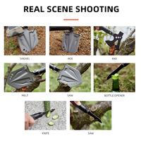Ensemble de hache de pelle tactique multifonction portable Hache et pelle de survie de camping