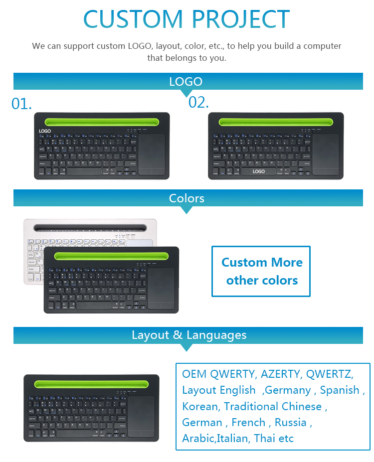 universal multi device double bluetooth dual mold wireless keyboard trackpad mouse keyboards with  phone case holder