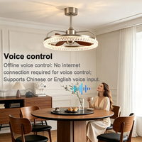 Ventilateur de plafond LED 6 vitesses 58W/70W avec télécommande, design moderne en aluminium et fer, style médiéval, réglable pour salons/salles à manger