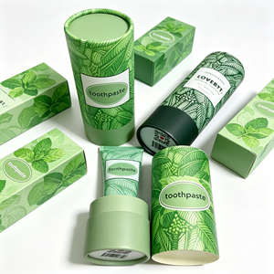 Empaque Personalizado para Cuidado de la Piel, Tubo de Pasta de Dientes, Cilindro de Papel Reciclable para Cuidado Personal - Product Image 6