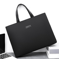 Sac à main de bureau unisexe tendance, sac à main pour ordinateur portable Oxford, sac à main portable, imperméable, grande capacité, sac pour ordinateur portable d'affaires, logo personnalisé